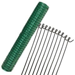 Green Barrier Fencing Mesh | Medium | 1m x 50m with 10 Pins