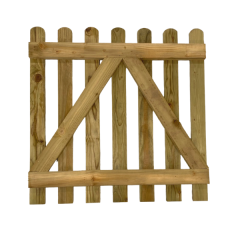 Suregreen | Picket Fence Gates Round Top | Green Treated | 900mm | Softwood