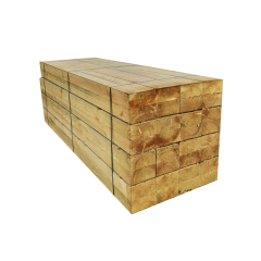 Suregreen | Green Treated Railway Sleepers | Pallet of 36 | 2.4m x 200mm x 100mm | Green Treated