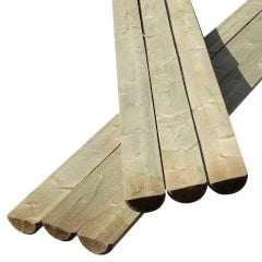 100mm Half-Rounded Wooden Fencing Rail - 3.66m
