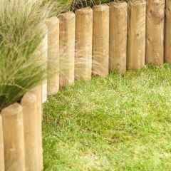 150mm x 1.8m Half Log Timber Lawn Edging