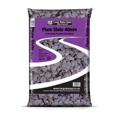 Plum Slate Chippings | 40mm | 20kg | Welsh Slate | Low maintenance | Flat/Angular Shape