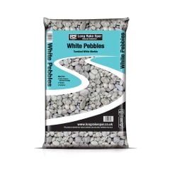 White Pebbles | 20mm - 40mm | 20kg | Marble/Dolomite | Natrual  Rounded Shape