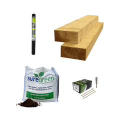Raised Bed Kit | 1.3m x 1.3m x 0.4m | Softwood Sleepers