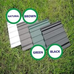 Rite Edge Aluminium Lawn Edging | Brown | 2.4m x 10.2cm | 14 Pack | Maintenance-free