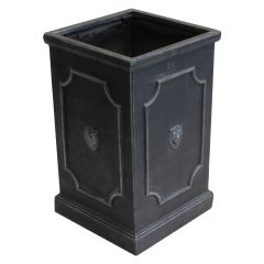 Tall Square Planter | Lion Head | Faux-Lead | 60cm x 37cm