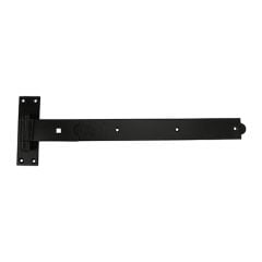 Timco | Straight Band Hinge & Hook Plate | 450mm | Black | Pair | Fixings Included