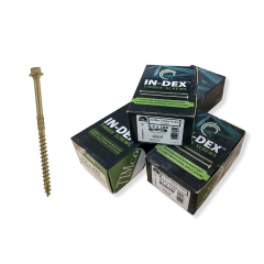 Timco| Timber Railway Screws Bundle (x150) | 8mm Countersunk Hex Head and Fixed Washer