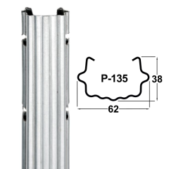 P135 Intermediate Vine Post | 2.4m | 62mm x 38mm | 1.8mm | Standard Galvanised | 62mm x 38mm