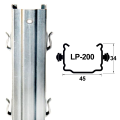 LP-200 Intermediate Vine Post | 2.4m | 45mm x 34mm | 1.5mm