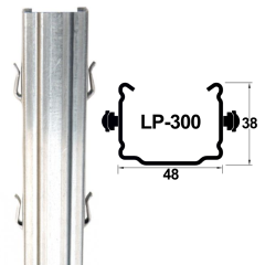 P-300 Intermediate Vine Post | 2.4m | 48mm x 38mm | 1.8mm | Standard Galvanised | 48mm x 38mm