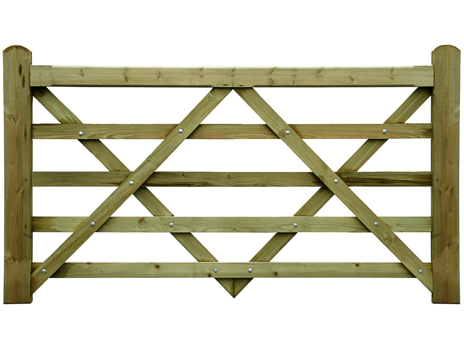 Solid Field Gate Suregreen | Universal 5 Bar Field Gate | 1.2m x 0.9m | Green Treated