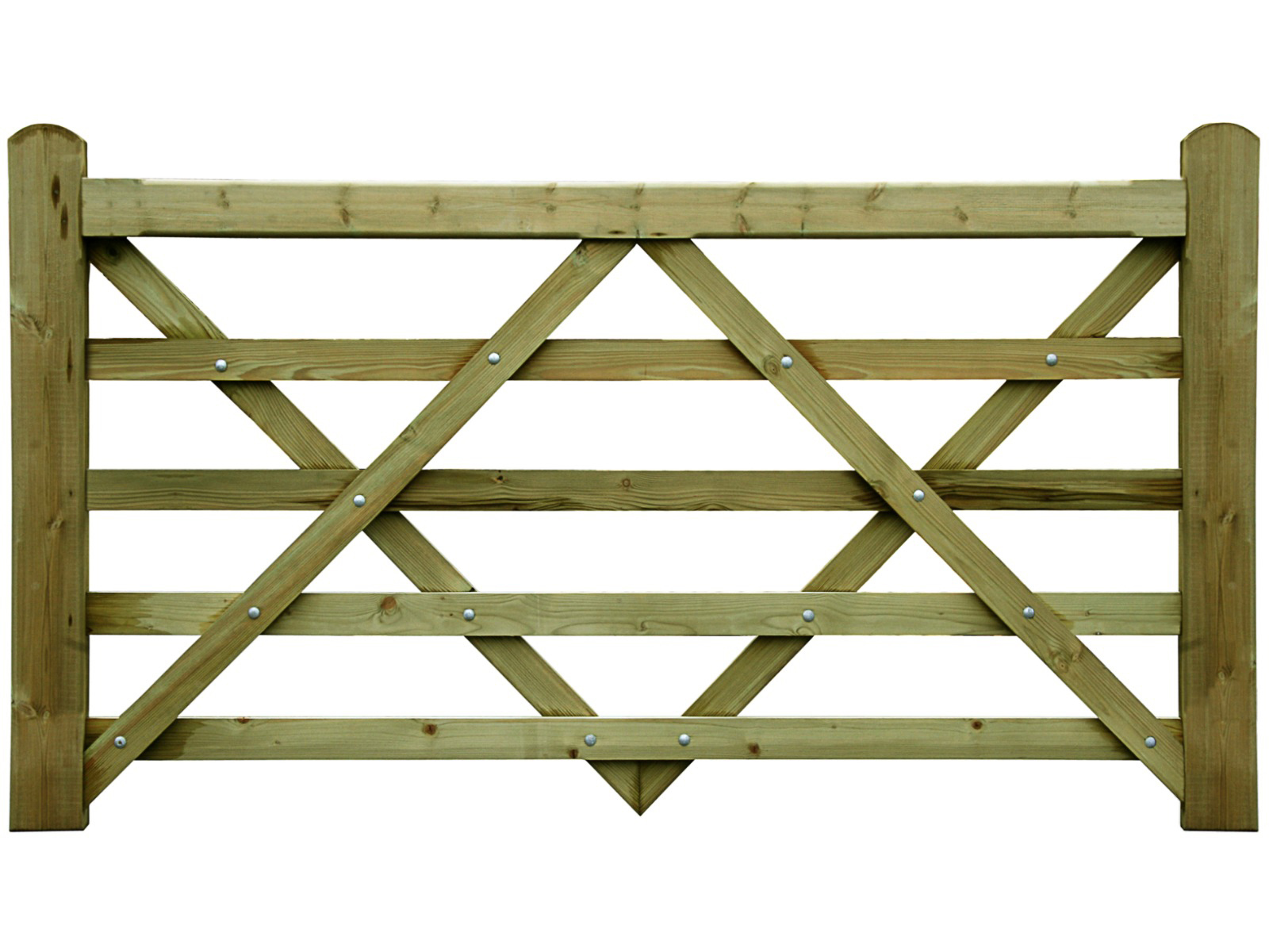 Suregreen | Universal 5 Bar Field Gate | 1.2m x 1.2m | Green Treated
