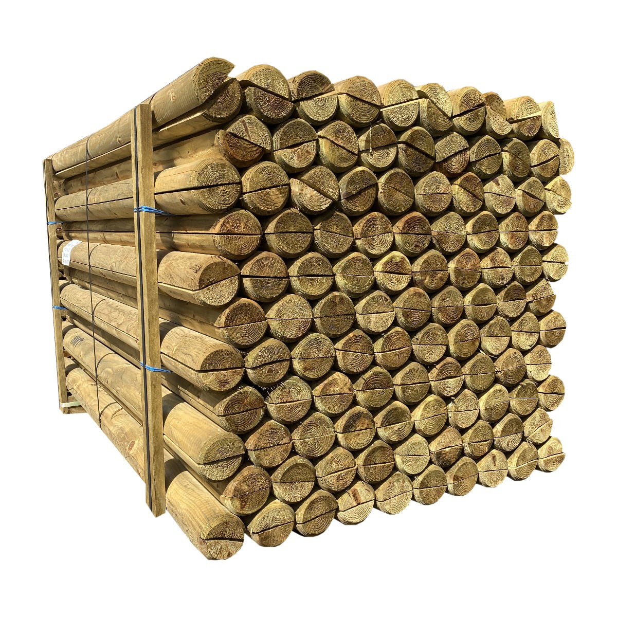 Pallet Rounded Pallet of Half Rounded Rails | x105 Pieces | 3.6m x 85mm