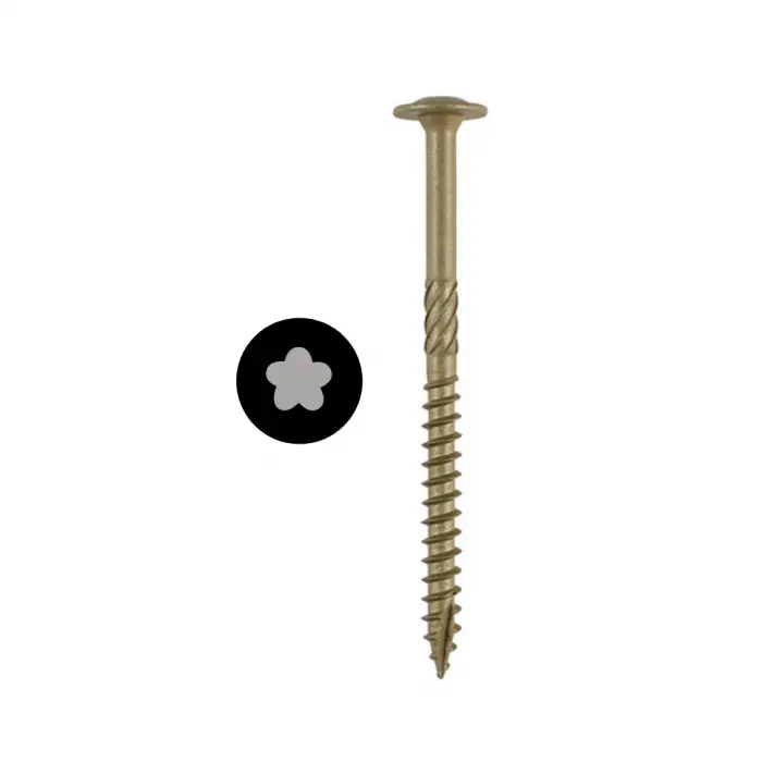 TIMCO 6.7mm A4 INDEX STAINLESS STEEL HEX HEAD TIMBER FIX SLEEPER DECKING SCREW 