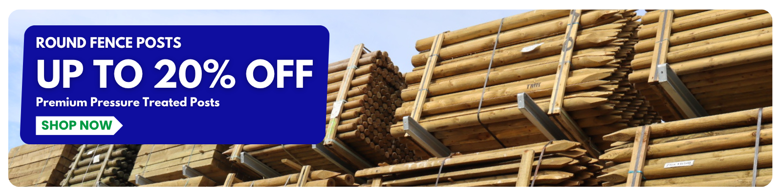 round fence posts at suregreen, packs of round fence posts at finchingfield yard