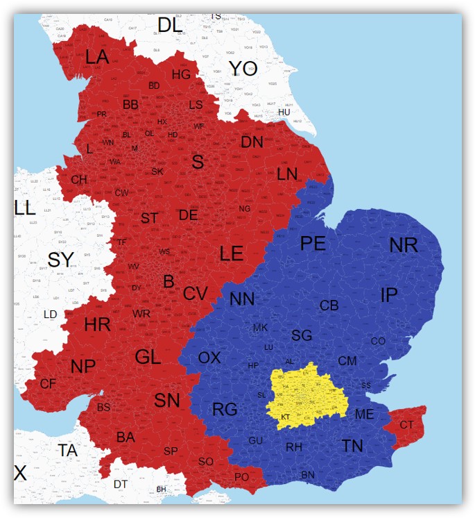Free Delivery Map from Suregreen
