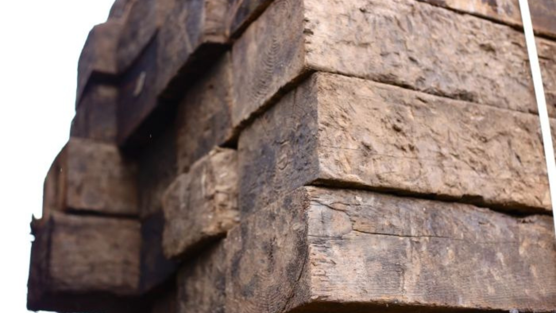 reclaimed wooden railway sleepers