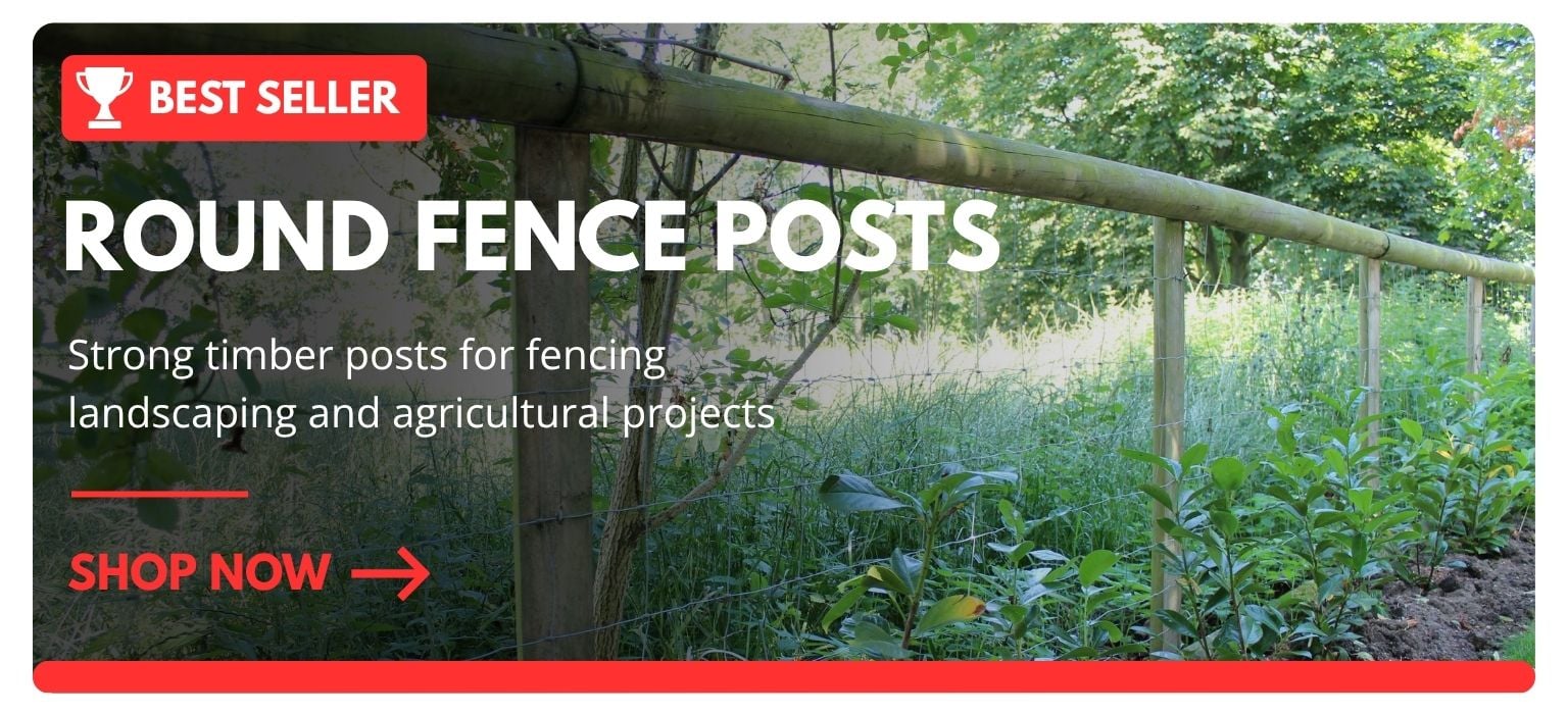 round fence posts for fencing landscaping and agricultural projects